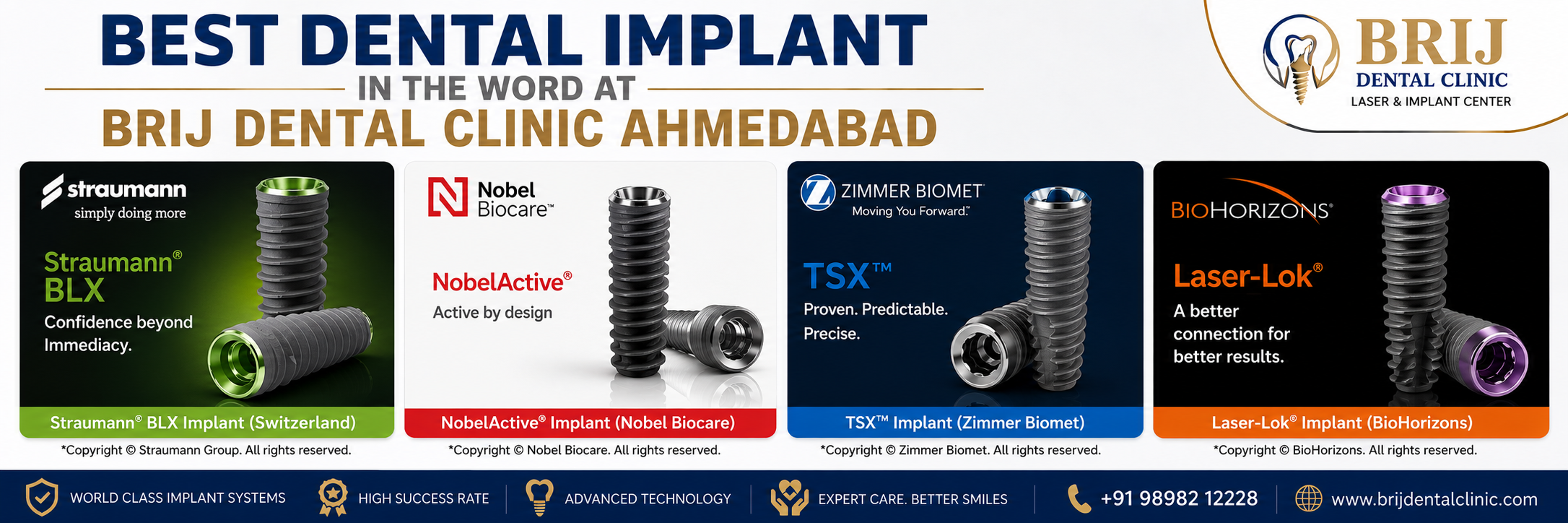 Best Dental Implant in the world at Brij Dental Clinic, Ahmedabad