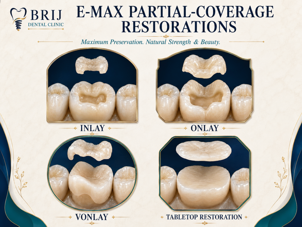 EMAX RESTORATIONS- PARTIAL COVERAGE RESTORATIONS AHMEDABAD INDIA